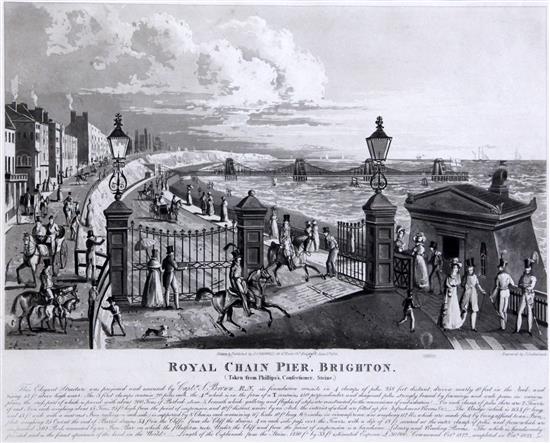 T. Sutherland Royal Chain Pier, Brighton. (Taken from Phillips Confectioner, Steine.) 9.25 x 11.75in.